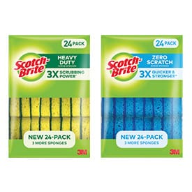 Scotch-Brite® Heavy Duty AND/OR Zero Scratch Scrub Sponges