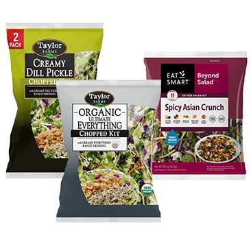 Creamy Dill Pickle Salad, Organic Ultimate Everything Salad or Spicy Asian Crunch Salad